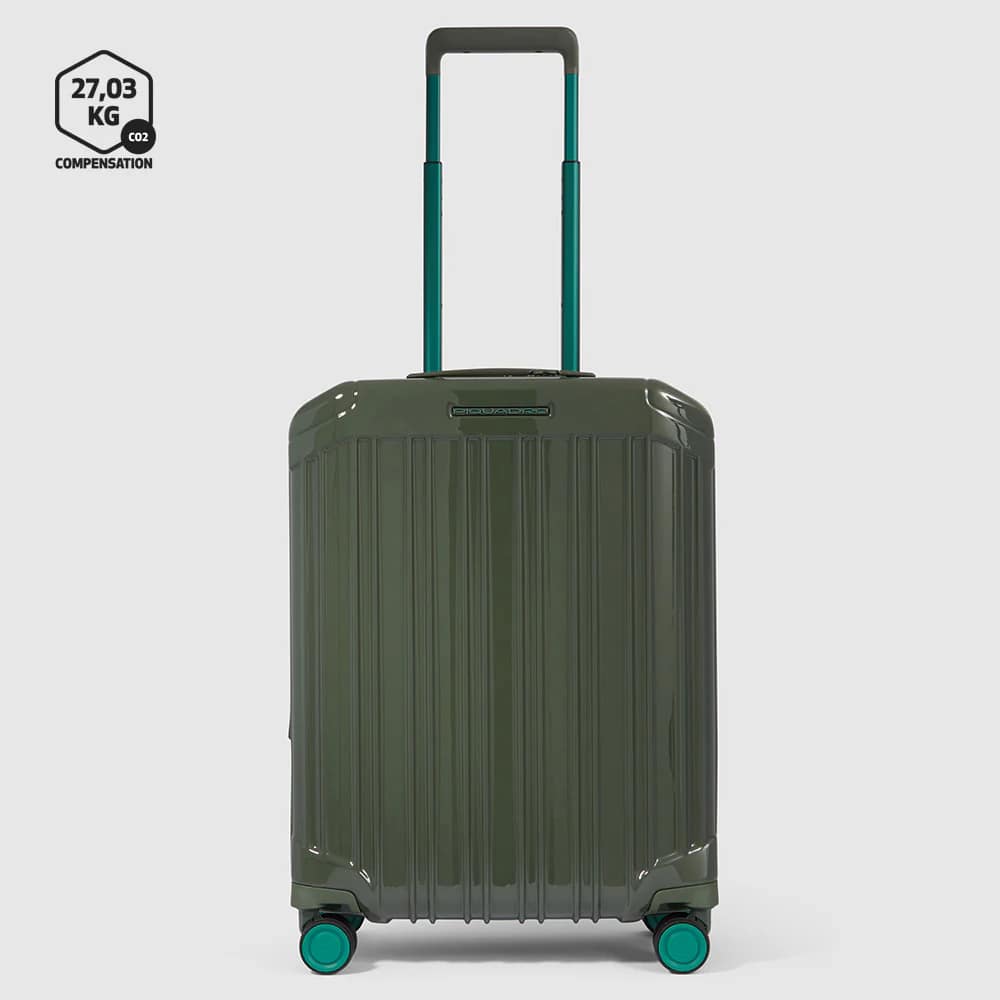Trolley cabina rigido a 4 ruote Piquadro Verde Foresta