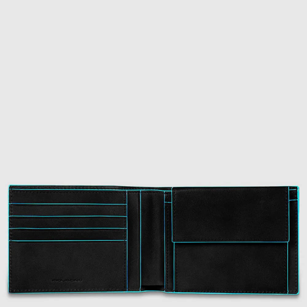 Portafoglio uomo con porta monete Piquadro Nero - immagine 2