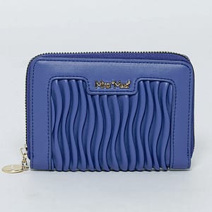 Portafoglio Mimì-Muà effetto ondulato - DENIM