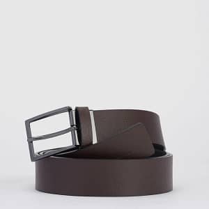 Cintura uomo reversibile con fibbia ad ardiglione Piquadro nero/marrone
