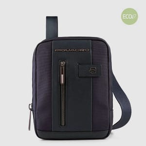 Borsello uomo porta iPad®mini in tessuto riciclato Piquadro BLU