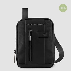 Borsello uomo porta iPad®mini in tessuto riciclato Piquadro NERO