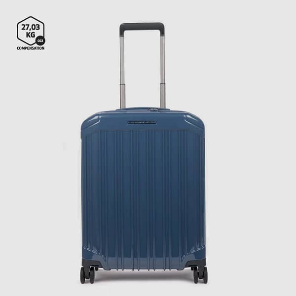 Trolley cabina rigido a 4 ruote Piquadro Blu