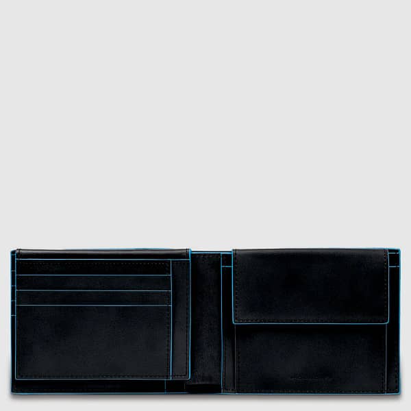 Portafoglio uomo con porta documenti Piquadro Nero - immagine 2