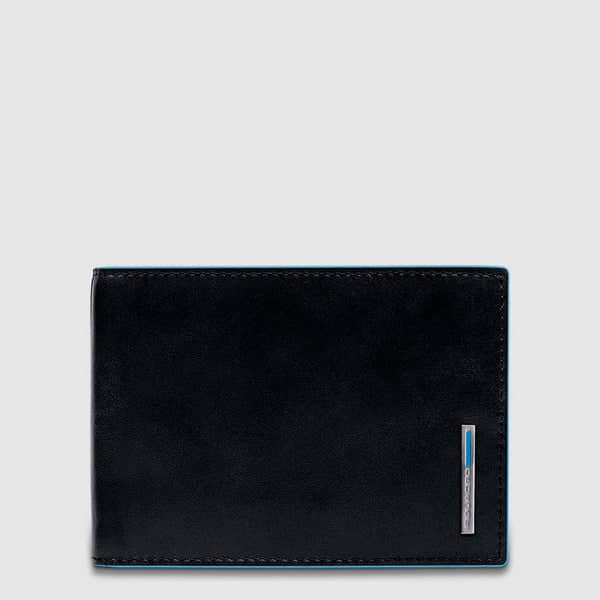 Portafoglio uomo con porta documenti Piquadro Nero