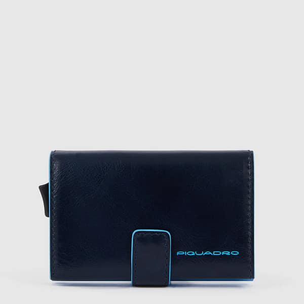Portacarte di credito in metallo Piquadro BLU2