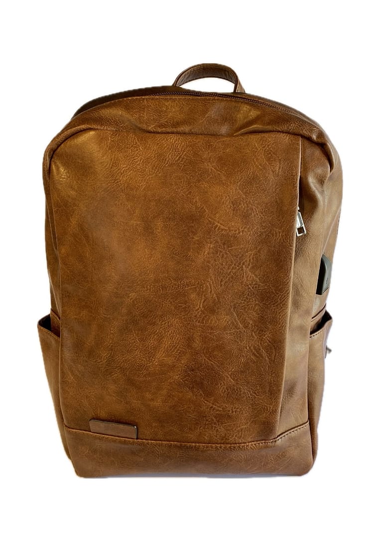 Visconti Zaino In Pelle Marrone 18357 - 23x30x15 Cm, Scomparto Principale Con Cerniera, Tasca Frontale Con Patta Magnetica, Porta Cellulare Interno